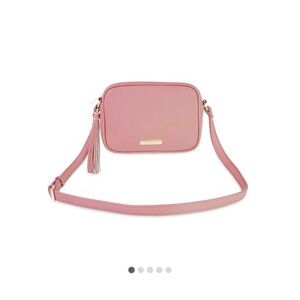 Katie Loxton London crossbody purse pink w/ tassel Vegan Leather
